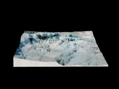 Pamukkale Travertine Terraces in Turkey 3D model