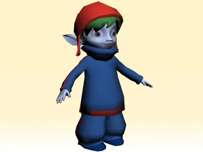 GAME MODEL LOW POLY PP 01 Low-poly 3D model