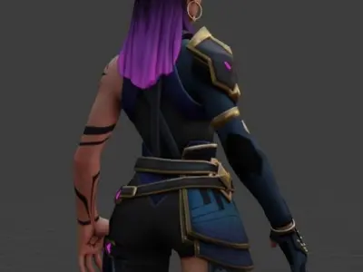 Reyna - Character from Valorant Low-poly 3D model