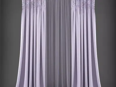 Curtain 3D model 289 Low-poly 3D model