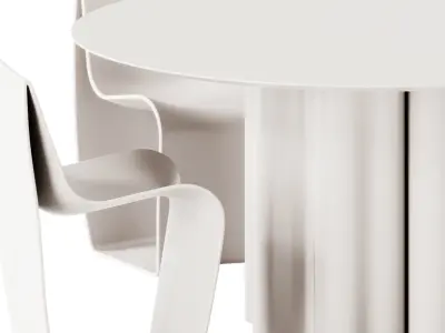 Saba Italia Teatro Magico Table and Sign Matt Chair 3D model