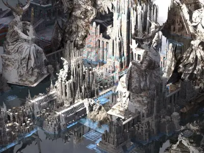 Winter Holy Heavens Light Kit bash 3D model