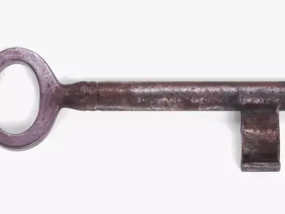 Key V1 - Rusty Hollow Barrel Skeleton Key 3D model