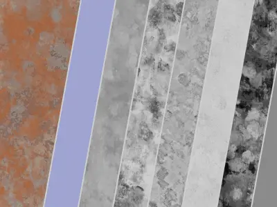 Plaster Patina Materials 03-04 - PBR - Seamless - 4k - SBSAR Texture