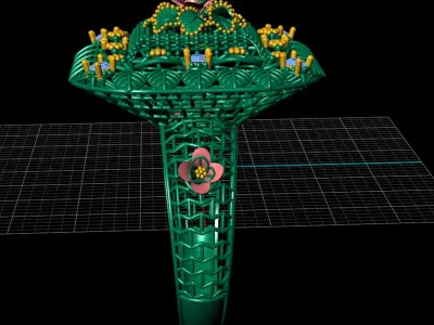 Beautiful light weight 3D print model rings ready for print 3D print model