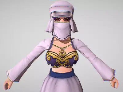 Juliante - White Veil - Dragon Quest X Low-poly 3D model