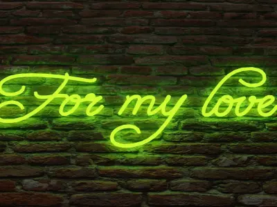 Neon light  Low-poly 3D model