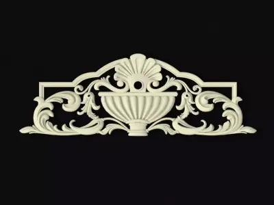 Central decor ornament for furniture 3D model 1121
