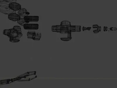 Robot Kitbash Hard Surface and Sculpted Mechs and Derelicts 3D model