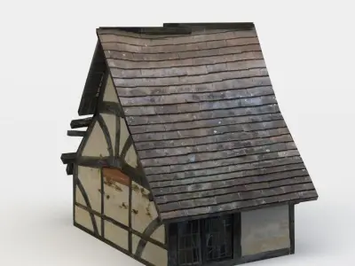 Damaged third floor Low-poly 3D model