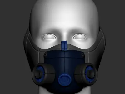 gas mask  helmet high poly sculpt 3d printable 3D model 3D model