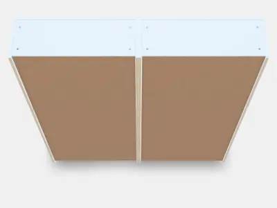 BILLY - OXBERG Bookcase with panel-glass doors 2 Low-poly 3D model