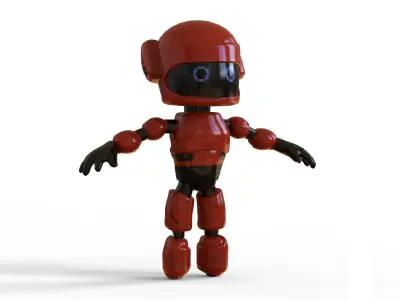 Robot KT-22 Low-poly 3D model