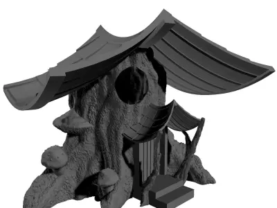 Birdhouse - Gnome House - 3d Print model 3D print model