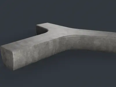 Modern Outdoor Bench 82 PBR Game Ready Low-poly 3D model