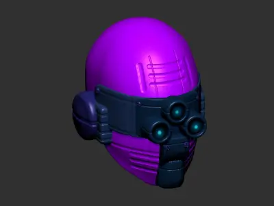 helmet high poly sculpt 3d printable ver 7 3D model 3D model 70