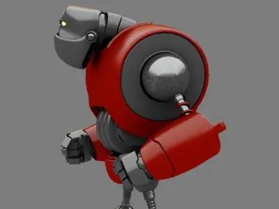 Crazy Frog Robot  rigged character 3D model