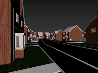 Residential neighborhood 3D model