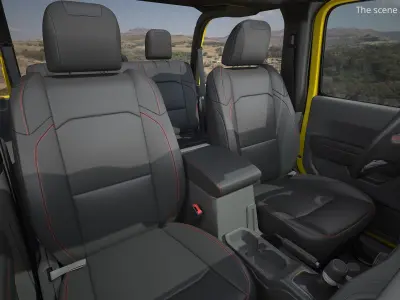  Jeep Wrangler 4x4 Trail SUV Yellow Rigged for Maya 