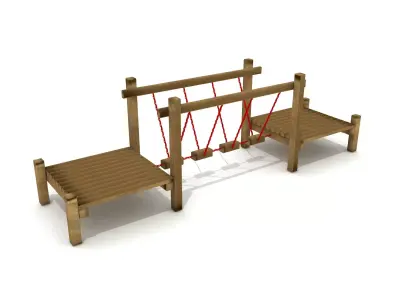 Kids Game Play Equipment 013 Chain Bridge 3D model