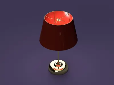 Lamp Red and Gold  3D model