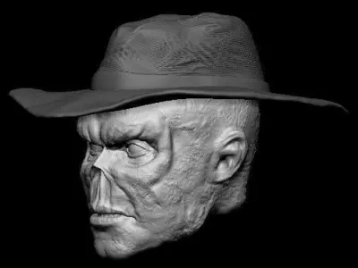 The Ghoul - Fallout Head Sculpt - Custom Action Figure  3D print model