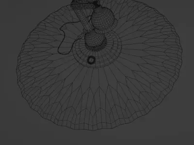 Lamp on the table 3D model