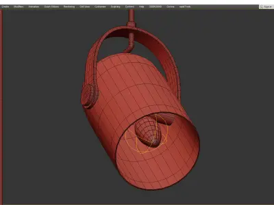 Tube Pendant White Low-poly 3D model
