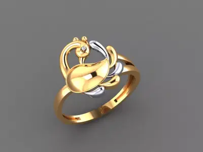 30 LIGHT WEIGHT PEACOCK LADIES RINGS 3DM STL 3D print model