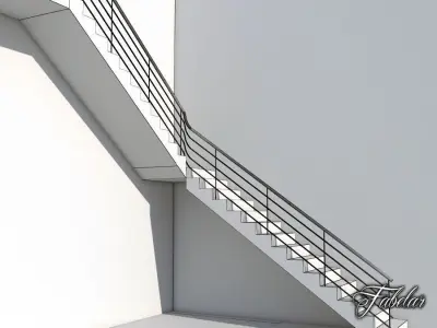 L stair FREE Free low-poly 3D model