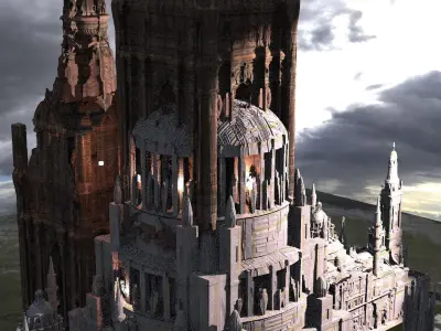 Fantasy Art Deco New York Kit bash 1 3D model