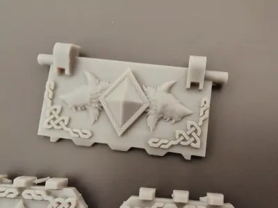 Space Viking Wolves Groundpounder doors - Fancy Wolf 3D print model