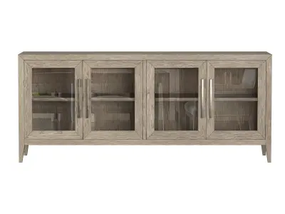 FRENCH CONTEMPORARY GLASS 4-DOOR SIDEBOARD 3D model