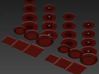 Delta types of recessed lighting fixtures 3D model