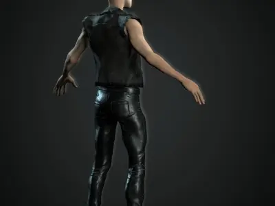 Cyberpunk Style Character Low-poly 3D model