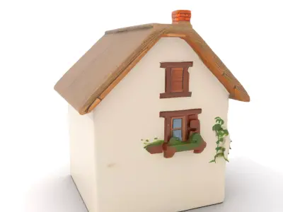 Charming Cottage model pack Low-poly 3D model