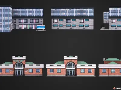 City Constructor Low-poly 3D model
