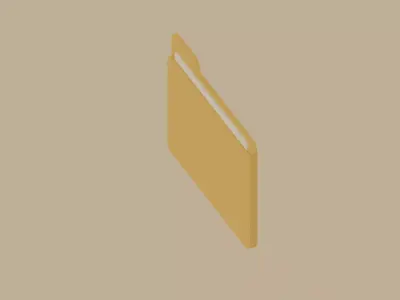 Folder Low-poly 3D model