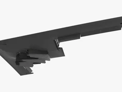  B-21 Raider Low Observable Aircraft Black Rigged 