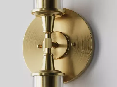 Double Bullet Glass Sconce 3D model