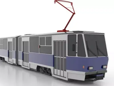 Tatra KT4YU-M Low Low-poly 3D model