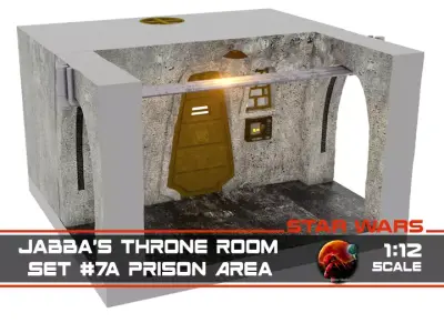 Jabbas Throne Room - Set 7A - Prison Cell 1-12 scale Blackseries 3D print model