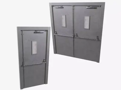 Metal Door 01 Low-poly 3D model