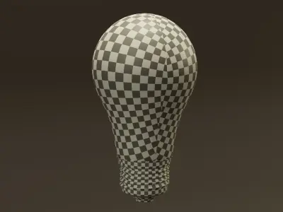 White Matte Light Bulb 1 Free 3D model