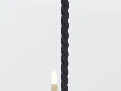 Georgian Style Chrome Chandelier 3D model