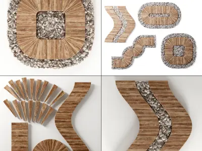 Board  road pebble  collection n1 3D model