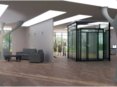 Cubic Building Low-poly 3D model