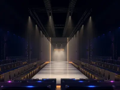 Interior Big Fashion Show Hall 3D model