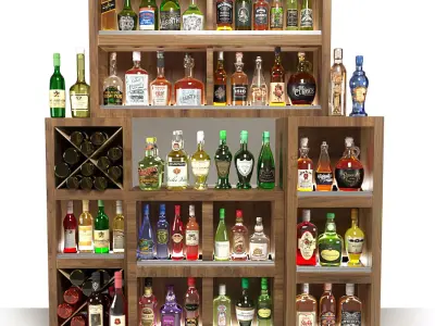 AlcoholStand liquor display cabinet 3D model