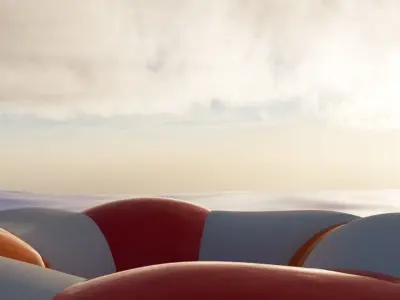Buoy Animation float on water  3D model